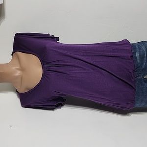 Womens Purple Embroidered Blouse PL